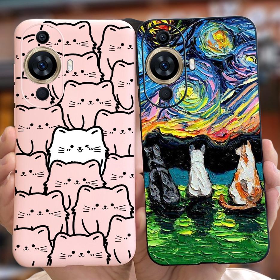 For Huawei Nova 11 Pro Case Nova 11i Cute Candy Painted Cover Soft Silicone Phone Case For Huawei Nova 11 Pro Nova11 Ultra Shell