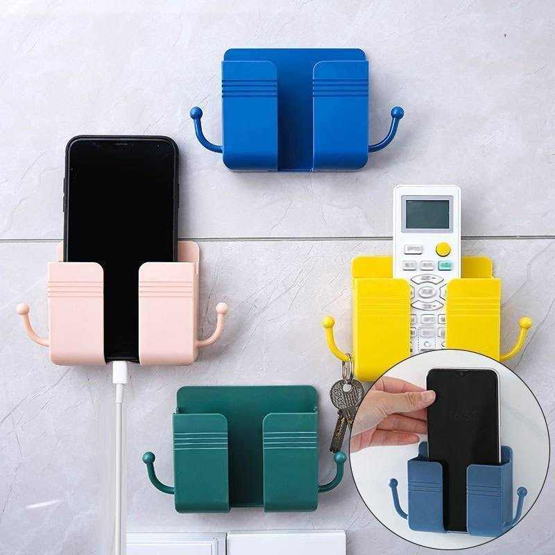 Supporto da parete multifunzione per organizer con telecomando, supporto da parete per presa per cellulare, supporto multifunzione per ricarica