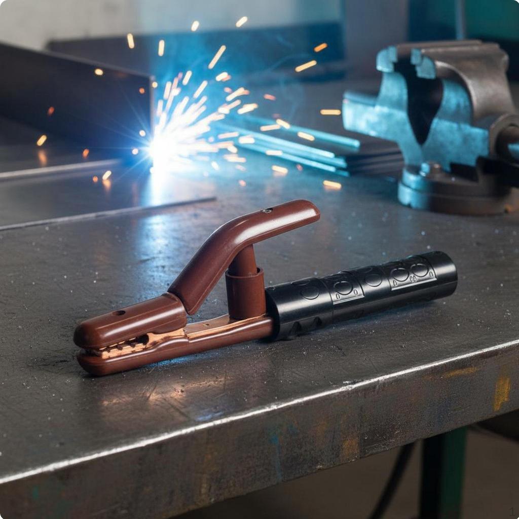 Welding Electrode Holder Copper Grips Jaw Holding Plier Industrial Grade for Welders, Professionals,