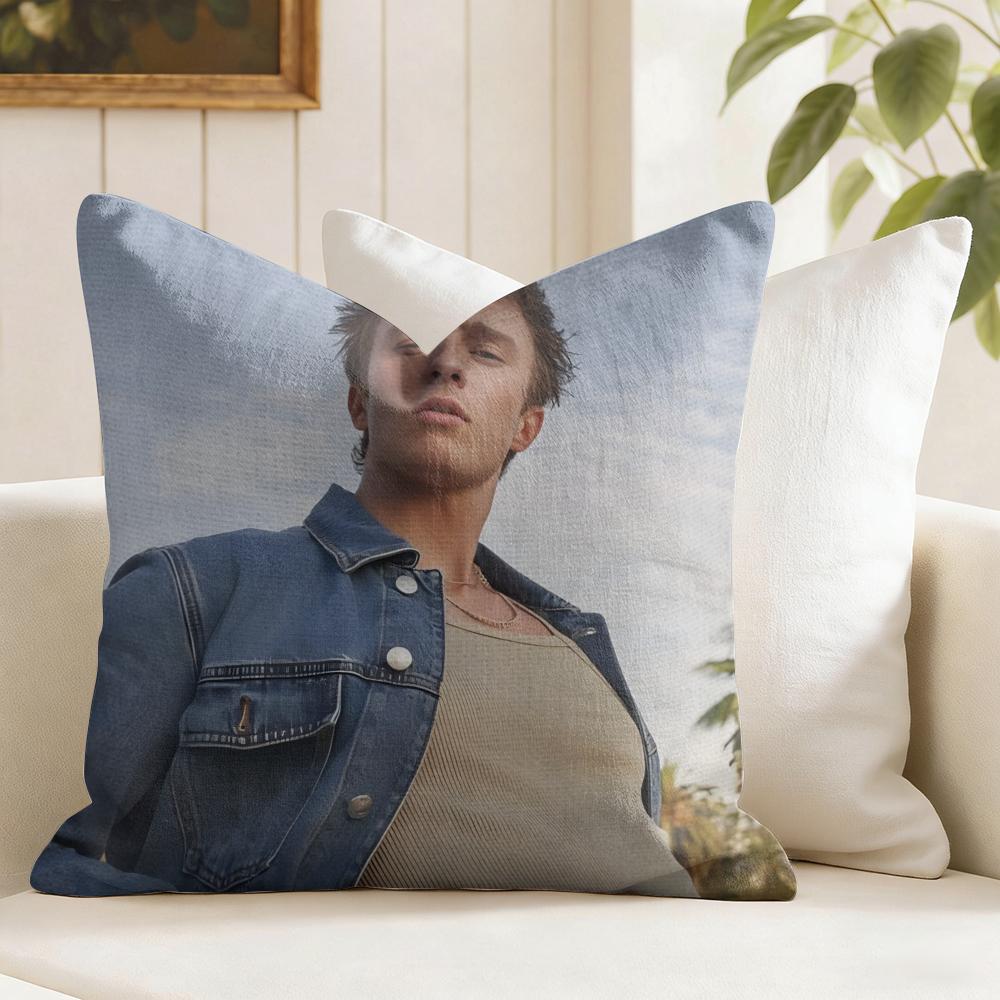 DDrew SStarkey Actor Cushion Cover Eco Linen Pillow Case DoubleSided Print Breathable Durable Zipper Home Decor Gift