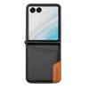 Odpowiednie dla etui na telefon Samsung Z Flip7, etui z klapką Flip3/4/5/6 ze skóry zszywanej z miejscem na karty i ochroną portfela