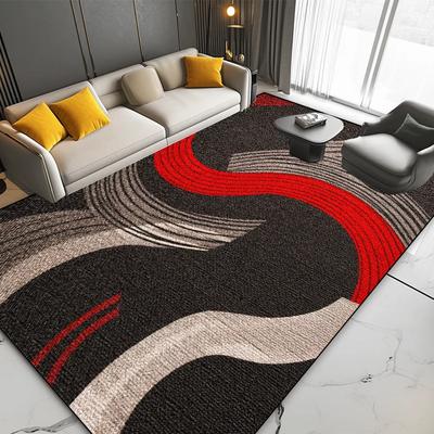 European Modern Geometric Large Living Room Carpets Abstract Stripe Bedroom Washable Rugs Cloakroom Lounge Non-slip Mat for Kids