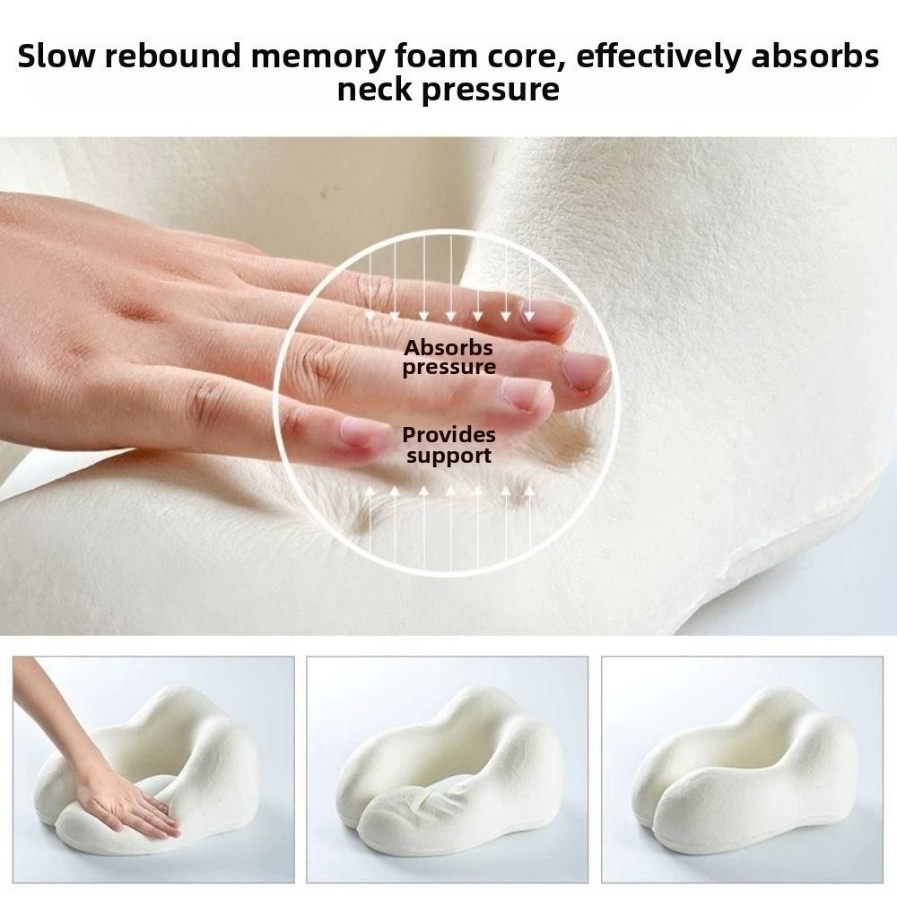 Double Hump Design U Shaped Neck Pillow Ergonomic Design Cervical Pillow  Airplane Travel
