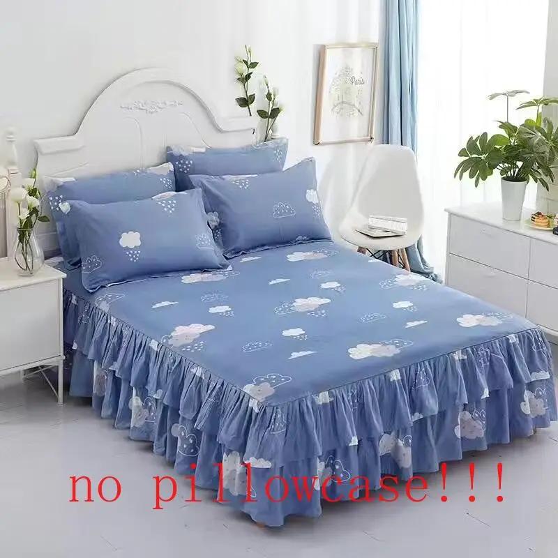Korean Fashion Bed Skirt Washable Non-slip Single Double Bedding Luxury Modern Skin-friendly Soft Bedspread King Queen Size Home
