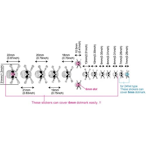 Jockomo Skull Guitar Inlay Sticker