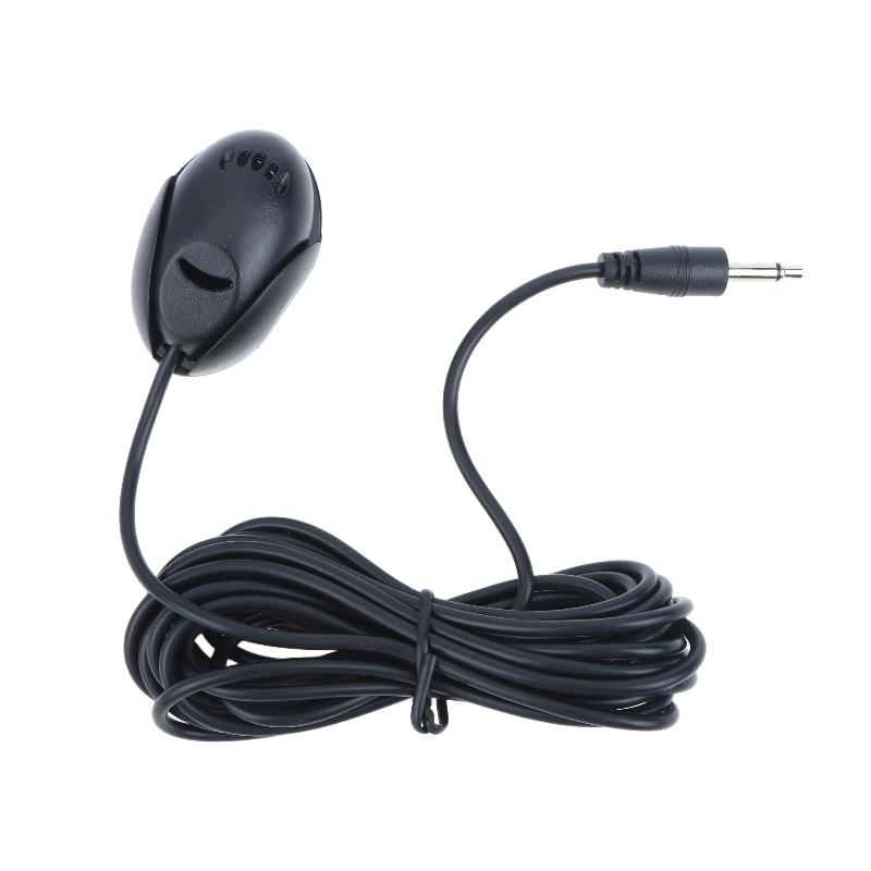External Wired Car Microphone Cable Paste Mount High Sensitivity Pickup Mic for Car Stereo System