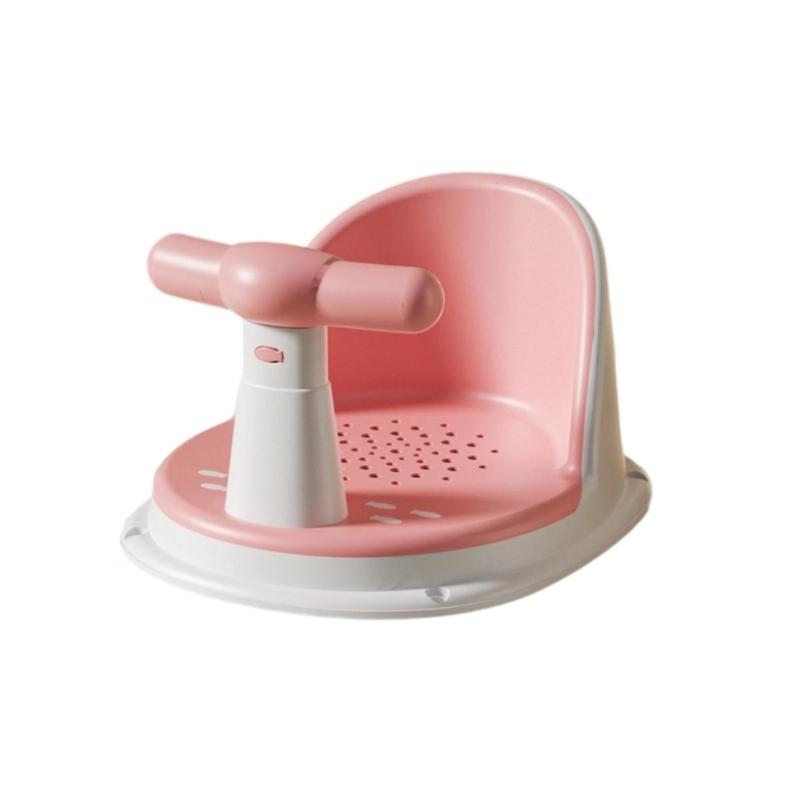 Portable Infant Bathing Chair Anti Skid Base Strong Suction Cups for Stability Easy to Clean Lightweight Baby Bath Seat