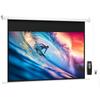 Projector Screen 293 x 193 cm 120 Inch 16:9 HD 4K Electric Projection Screen with Remote Control, White