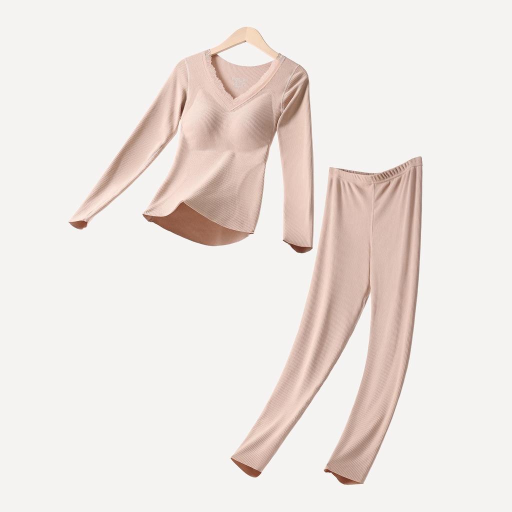 7A Women's Cashmere Thick Fleece-lined Underwear Set for Autumn/Winter 2025