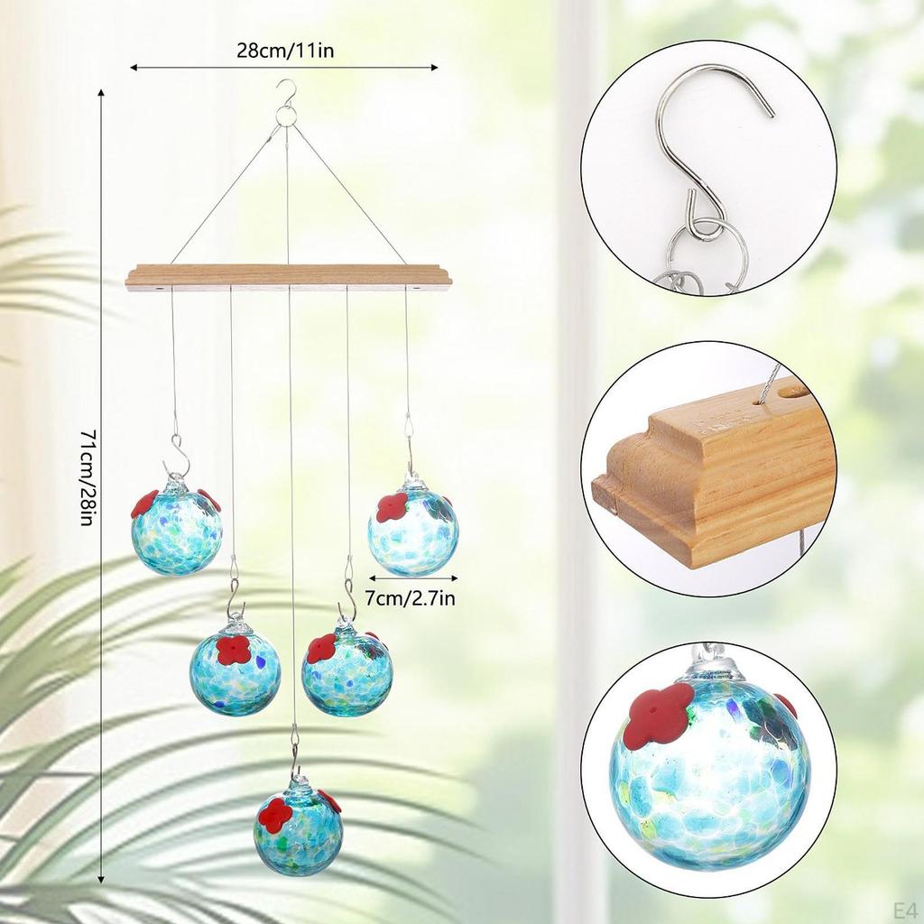 With Wind Chime And Crystal Balls, Ideal for Bird Watchers.
