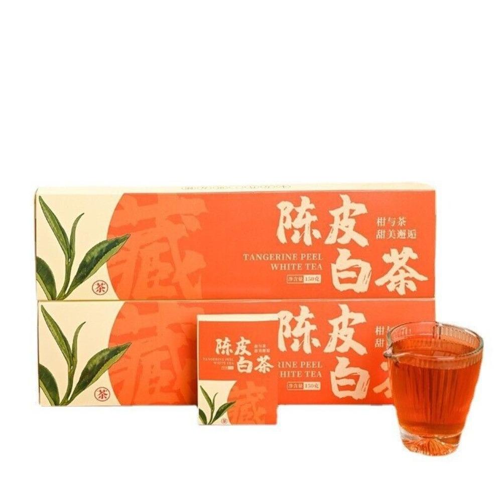 150g Chen Pi Weißer Tee Fuding Alter Weißer Tee Quadratische Tafel Geschenkset