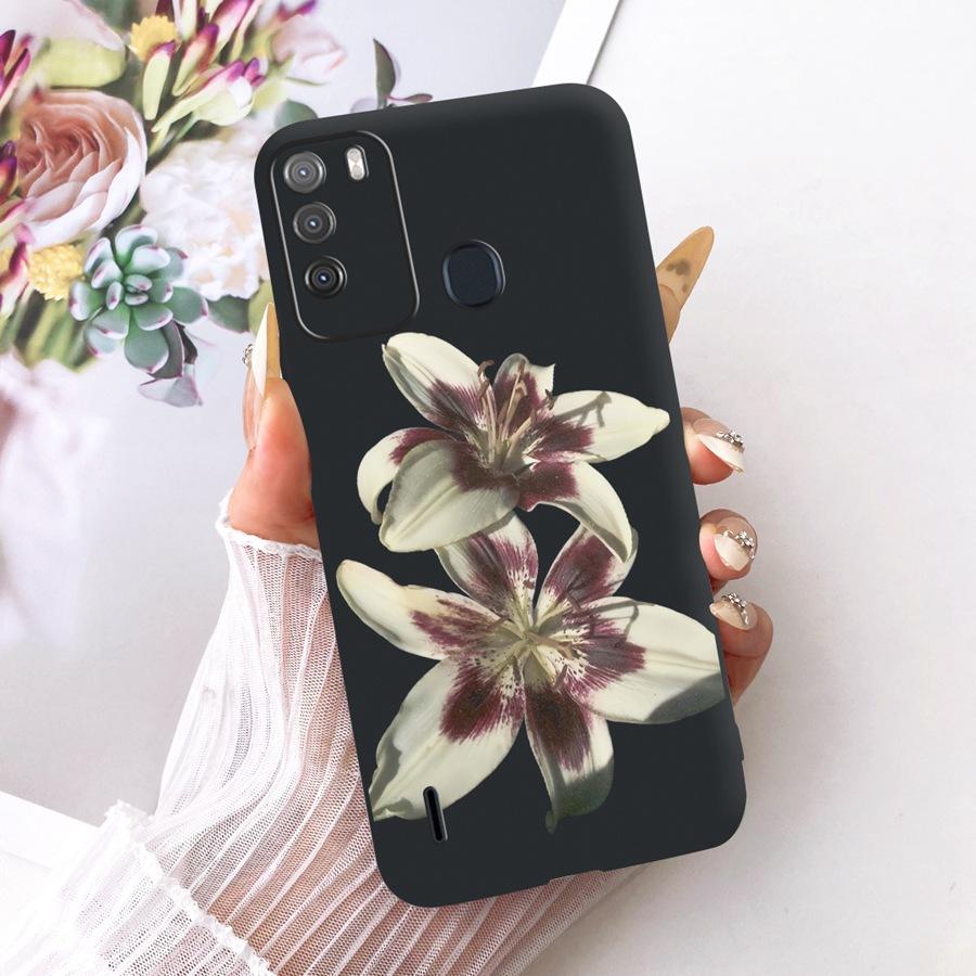 Case for Itel Vision 1 Pro Matte Soft Silicone Black butterfly  Shockproof Phone Bags For ItelS16 S 16 Vision1pro  Back Covers