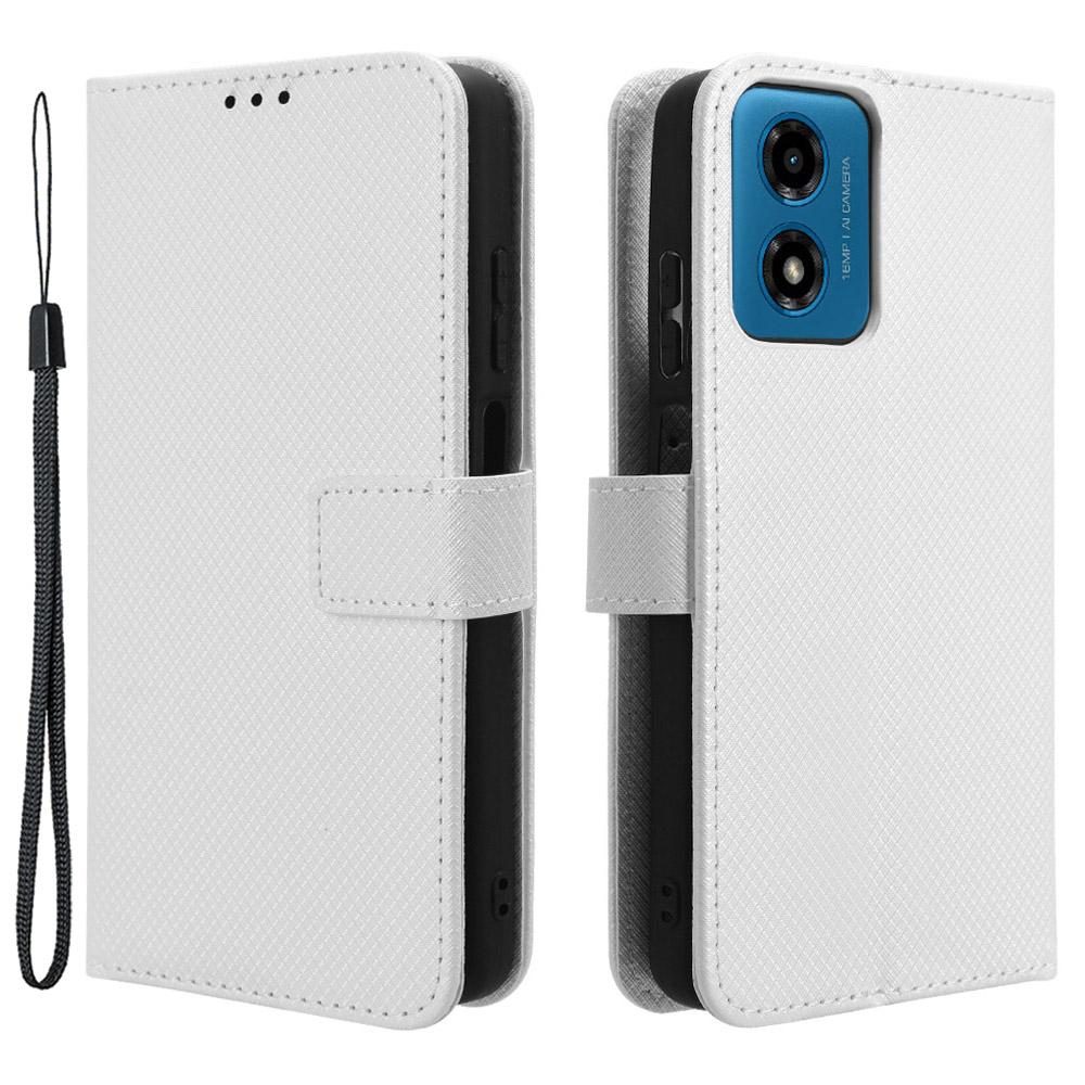 For Motorola Moto G04 4G/G04s 4G/G24 4G/G24 Power/E14 4G Magnetic Case Diamond Texture Wallet Anti-Drop Cover