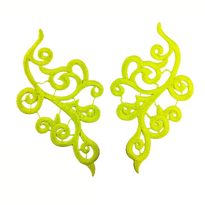 1Pairs Embroidery Patches for Clothing Applique Sewing Accessories