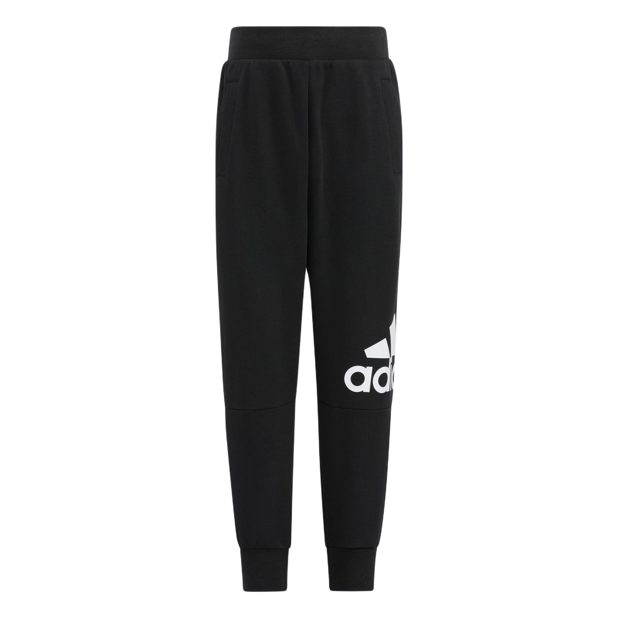 Вязаные спортивные штаны Adidas с логотипом бренда, удобные, дышащие, повседневные, детские, черные, HM9689 A104