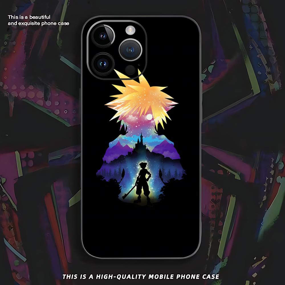 Hot Kingdom Hearts Game Phone Case For iPhone 16 16e 15 14 13 12 11 XS XR Plus Mini Pro Max Soft Black Shockproof Cover