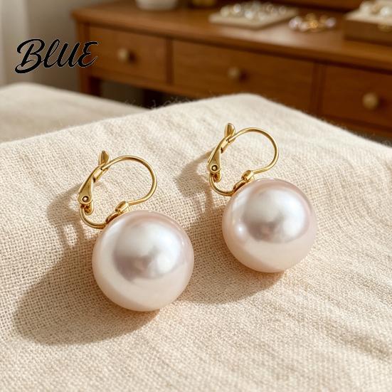 Eye-catching Earrings 1 Pair Faux Pearl Dangle for Women Gold