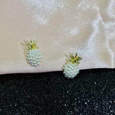 White Pearl Earrings For Women Simple Small Korean Stud Earrings Zinc Alloy Cute Brincos Wedding Party Fashion Jewelry