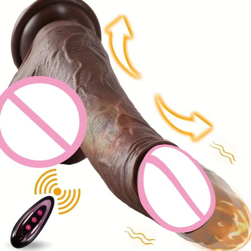 Black Dildo Vibrator Dildos Female Masturbation Sex Toys for Women Telescopic Penis Vagina Anal for Adults Stimulator Sex Shop