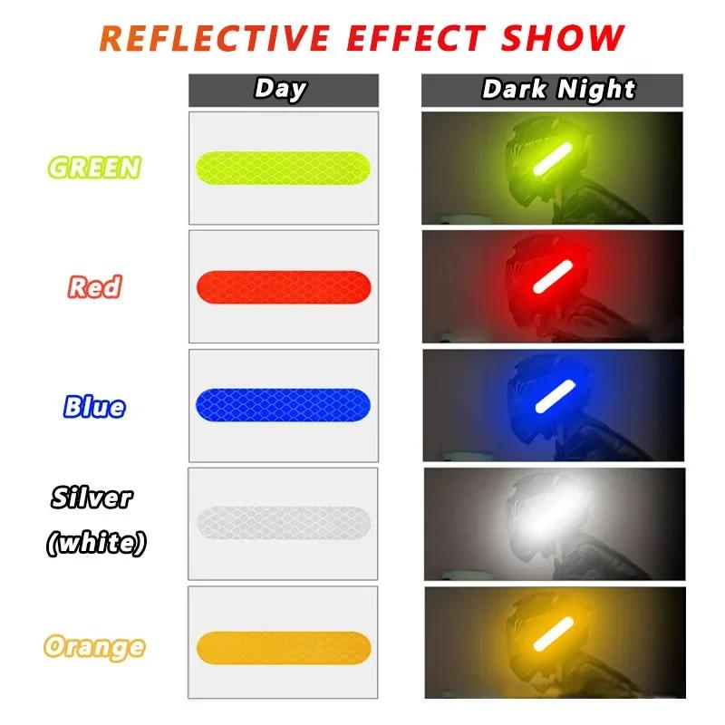 Car Wheel Hub Reflective Stripes Door Safety Opening Warning Sticker Tape Auto Rear Warning Reflective Tape Car Accessories