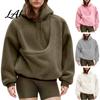 Pet Pouch Hoodie Women Sling Hoodie Oversized Hooded Sweatshirt with Kangaroo Animal Holder Top Pouch Dog Cat Fleece Pullover