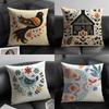 3 Blue Bird Home Decor Print Pillow Case Home Living Room Decoration Linen Pillowcover Pillow Cases Cushion Cover