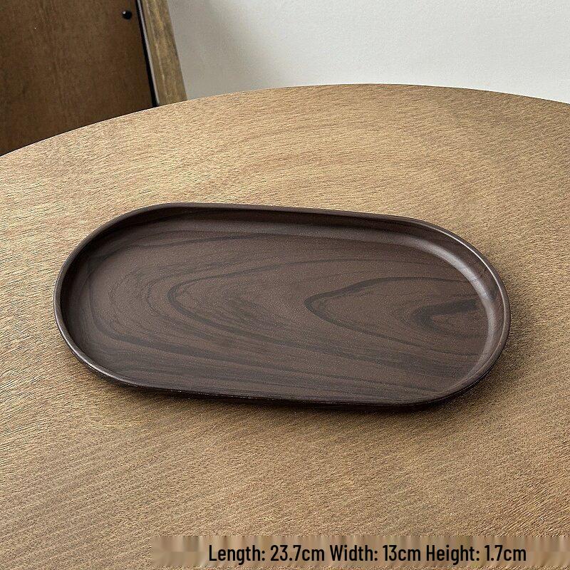 Walnut Wood Oval Dessert and Dining Tray