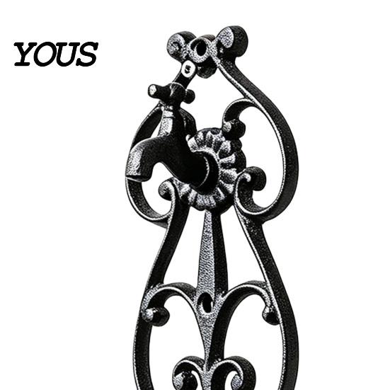 Water Hose Holder Vintage Holder, Cast Iron Garden Outdoor Heavy Duty Wall Rack Mount Hanger, Pastoral Hanging for Storage And Decoration Reel
