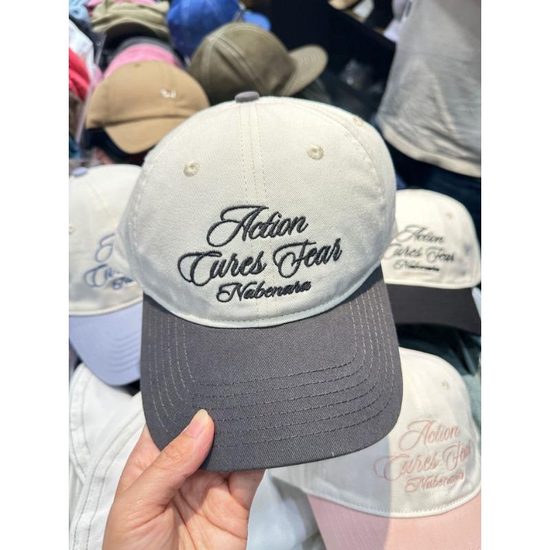 Letter embroidery color matching baseball cap for women, small face, simple, light and breathable sunshade cap for men
