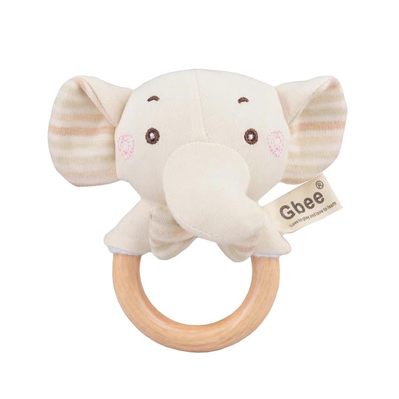 Gbee Organic Cotton Baby Rattle - Newborn Soothing Toy 0-1 Year