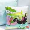 Les Barbapapa Pillowcases Cushion Cover X Double-sided Printing  for Sofa Cushions Covers Short Plush Couch Pillows Pillow