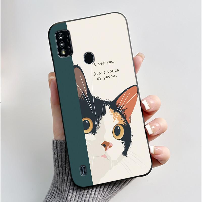 Phone Case For ZTE Blade A51/A7P Jelly Soft Black Cover New Stylish Pattern Dreamy Moon Sea ZTE Blade A51/A7P Casing