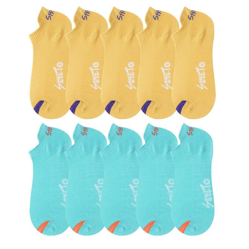 

10 пар высококачественных женских носков до щиколотки, дышащие хлопковые низкие короткие повседневные спортивные противоизносные модные уличные нескользящие носки Four Seasons EUR38-43