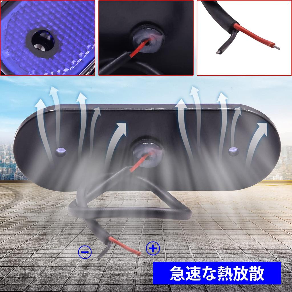 Aoling Truck Side Marker LED, Side Marker 24V Blue Vehicle