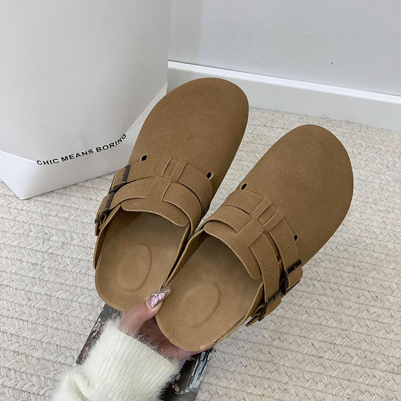 

Ретро каштановые универсальные туфли на платформе женские осенние новые увеличивающие рост верхняя одежда увеличивающая рост сумка голова полушлепанцы 40