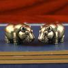 Solid Copper Hippopotamus Ornaments S/L Brass Retro Tea Pet Metal Figurines Collection of Craft Home Decor Souvenir Gift