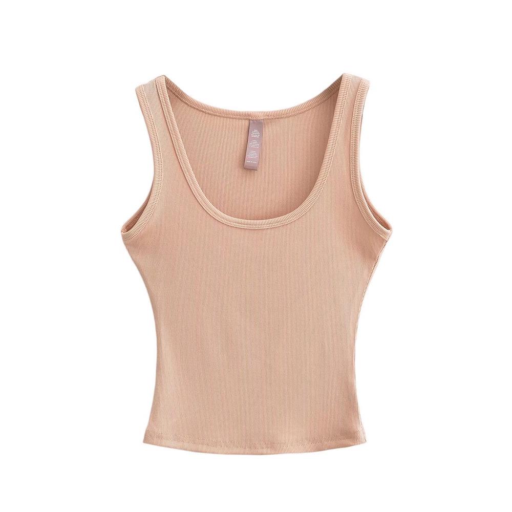 YPFF Trendy European and American Style Women's Slimming Cotton Ribbed Camisole