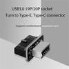 USB TYPE-E 90 Degree Adapter Chassis Front TYPE C Plugin Port For PC Motherboard