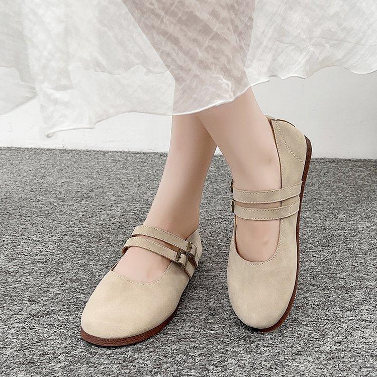 

Flat-bottomed evening breeze gentle Doudou shoes 2024 new autumn word with Mary Jane grandma single shoes women 40