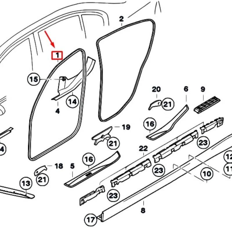 Door Weatherstrip Front Door Seal Car Door Sealing Rubber Weatherstrip Easy To Install Replacement Installation
