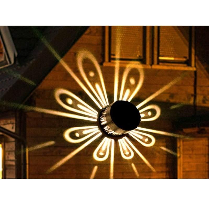 Stylish Solar Shadow Wall Light For Garden Yard Led Outdoor Decoration Peacock Design