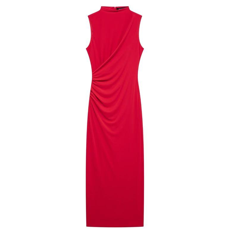 Kaslead New Arrival Women's Clothing Fashion Style Fashion Ruched Decoration Midi Skirt Dress 9224262