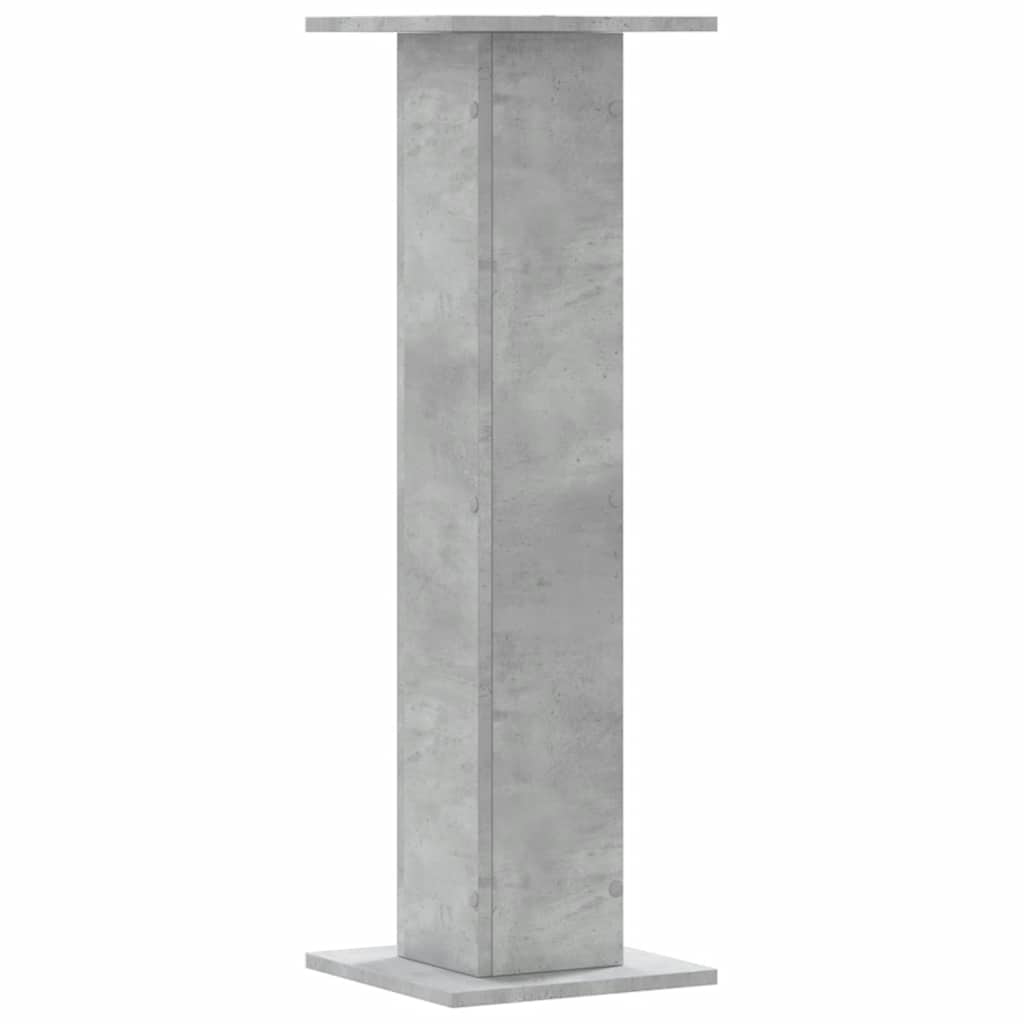 Plant Stand 2 pcs Concrete Grey 30 x 30 x 95 cm Wood Based Material