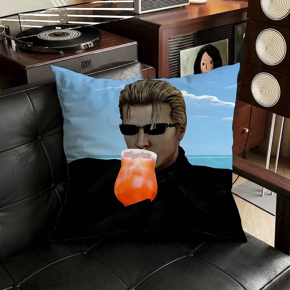 Albert Wesker P Pillow Case Sofa Living Room Bedroom Headboard Backrest Cushion Square Cushion Nap Time