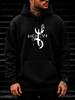 Men's Hoodie, Halloween, Gothic Rune Symbol Graphic, Pullover Sweatshirt, Streetwear Urban Style, Autumn Winter Casual Wear, Front Kangaroo Pocket And