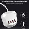 4 USB Ports Extension Socket Power Strip Adapter Charger Outdoor Travel Charging for Smartphone Tablet