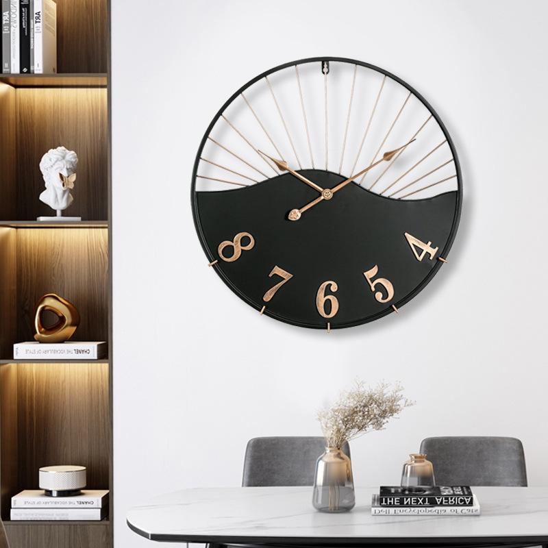 Creative Craftsmanship Wall Decoration Clock Wall Bar Artistic Simplicity Hanging Watch Living Room Matte Silent Clock