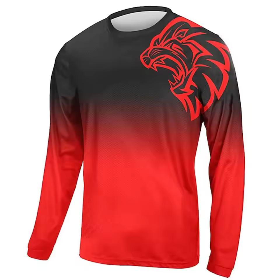 Men's long sleeved top with Fashion Sports T-shirts For Men's Gym Clothing moisture absorbing soft and quick drying Men T-shirt