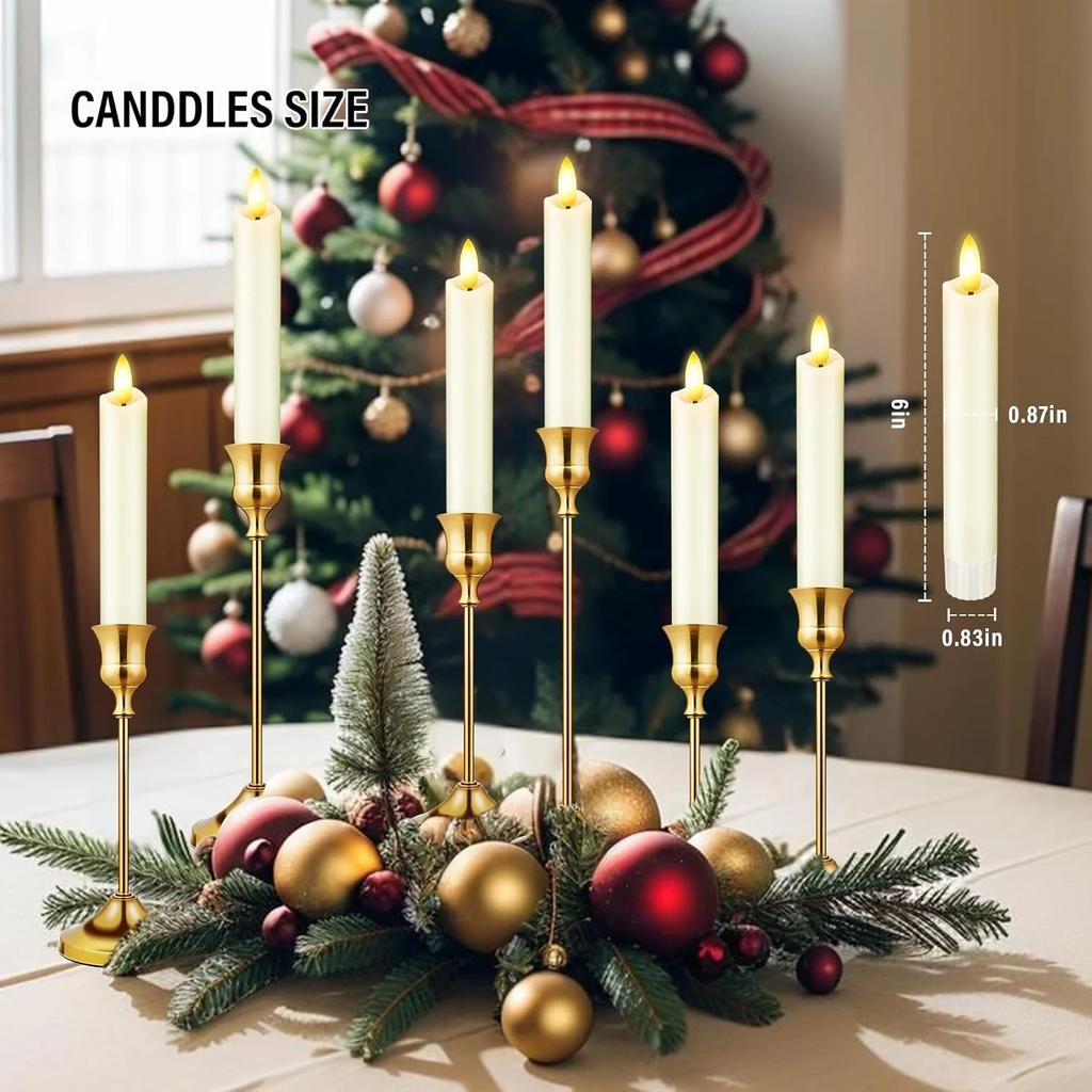 6Pack Valentine's Day Wedding Glow Tea Candles Religious Christmas Party Supplies Home Decoration LED Candle Lights