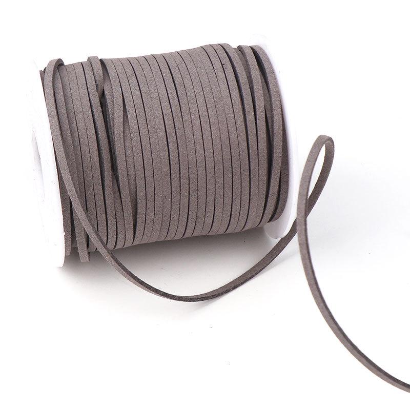 2mm Faux Leather Cord for Flower Bouquet Wrapping - Velvet Gift Ribbon for Florist DIY Projects, Large Roll